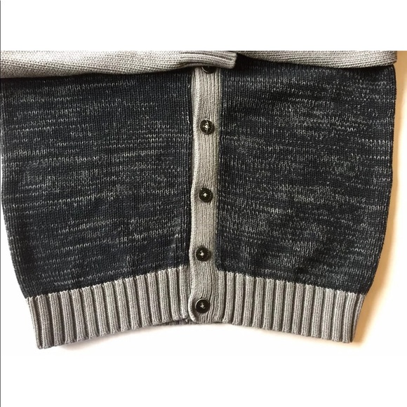Tristan Men’s  Button Down Cardigan Sweater Medium Navy Grey - Picture 6 of 12